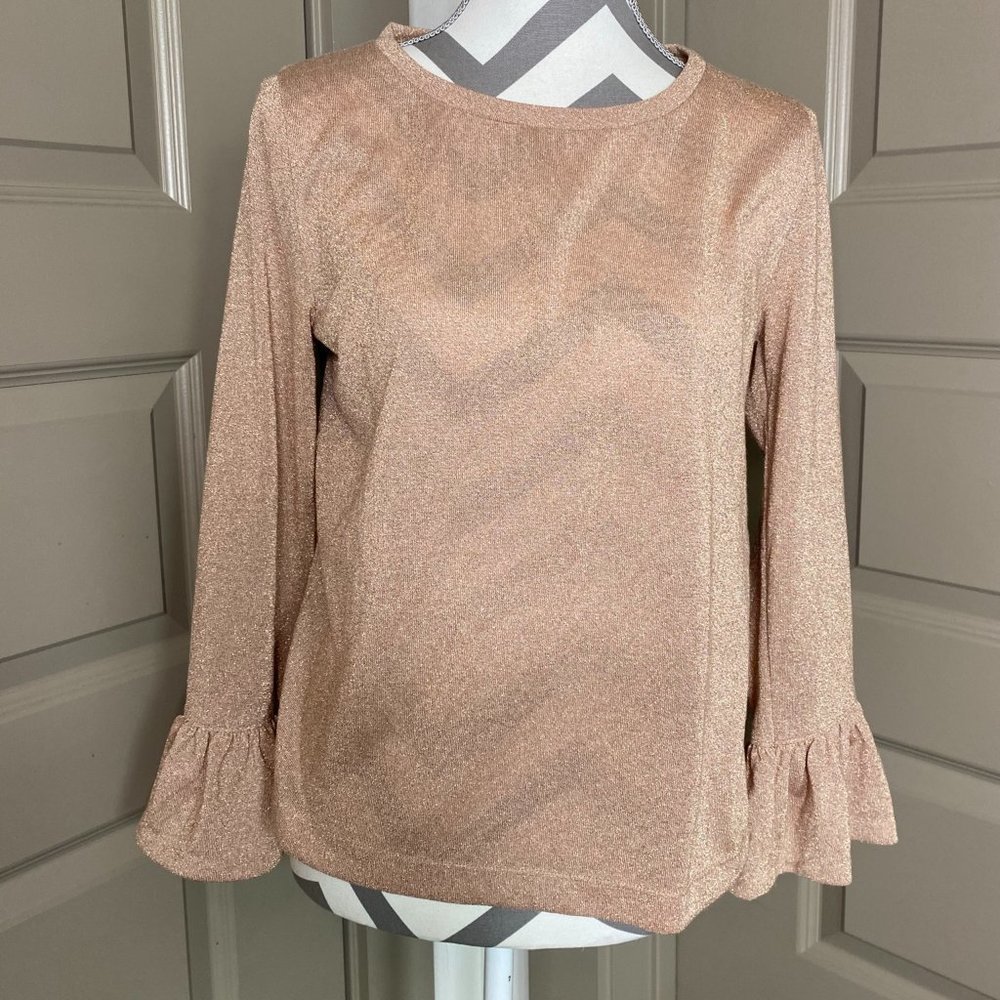 Rose Gold J.Crew long-sleeve Blouse